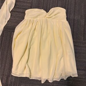 Peppermayo Strapless Cream Dress
